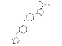 1-(5-isopropyl-1,2,4-oxadiazol-3-yl)-4-[3-(1H-pyrazol-1-ylmethyl)benzyl]piperazine