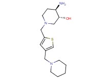 (3R*,4R*)-4-amino-1-{[4-(piperidin-1-ylmethyl)-2-thienyl]methyl}piperidin-3-ol