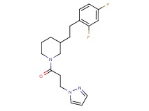 3-[2-(2,4-difluorophenyl)ethyl]-1-[3-(1H-pyrazol-1-yl)propanoyl]piperidine