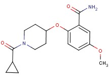 2-{[1-(cyclopropylcarbonyl)piperidin-4-yl]oxy}-5-methoxybenzamide
