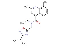 N-ethyl-N-[(3-isopropyl-1,2,4-oxadiazol-5-yl)methyl]-2,8-dimethyl-4-quinolinecarboxamide trifluoroacetate