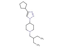 4-(4-cyclopentyl-1H-1,2,3-triazol-1-yl)-1-(2-ethylbutyl)piperidine