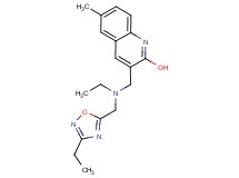 3-({ethyl[(3-ethyl-1,2,4-oxadiazol-5-yl)methyl]amino}methyl)-6-methyl-2-quinolinol