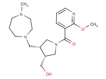 {(3R*,4R*)-1-[(2-methoxypyridin-3-yl)carbonyl]-4-[(4-methyl-1,4-diazepan-1-yl)methyl]pyrrolidin-3-yl}methanol