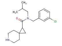 N-(3-chlorobenzyl)-N-isobutyl-6-azaspiro[2.5]octane-1-carboxamide