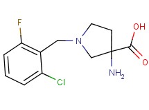 3-amino-1-(2-chloro-6-fluorobenzyl)pyrrolidine-3-carboxylic acid