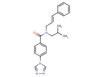 N-isobutyl-N-[(2E)-3-phenylprop-2-en-1-yl]-4-(4H-1,2,4-triazol-4-yl)benzamide