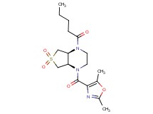 (4aS*,7aR*)-1-[(2,5-dimethyl-1,3-oxazol-4-yl)carbonyl]-4-pentanoyloctahydrothieno[3,4-b]pyrazine 6,6-dioxide