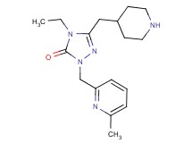 4-ethyl-2-[(6-methyl-2-pyridinyl)methyl]-5-(4-piperidinylmethyl)-2,4-dihydro-3H-1,2,4-triazol-3-one dihydrochloride