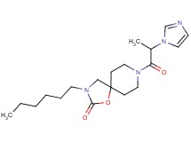 3-hexyl-8-[2-(1H-imidazol-1-yl)propanoyl]-1-oxa-3,8-diazaspiro[4.5]decan-2-one