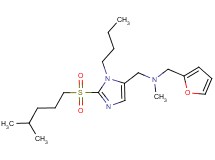 ({1-butyl-2-[(4-methylpentyl)sulfonyl]-1H-imidazol-5-yl}methyl)(2-furylmethyl)methylamine