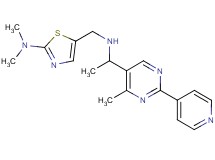N,N-dimethyl-5-[({1-[4-methyl-2-(4-pyridinyl)-5-pyrimidinyl]ethyl}amino)methyl]-1,3-thiazol-2-amine