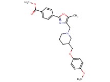 methyl 4-[4-({3-[(4-methoxyphenoxy)methyl]-1-piperidinyl}methyl)-5-methyl-1,3-oxazol-2-yl]benzoate