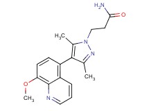 3-[4-(8-methoxyquinolin-5-yl)-3,5-dimethyl-1H-pyrazol-1-yl]propanamide