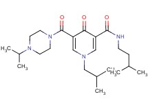 1-isobutyl-5-[(4-isopropyl-1-piperazinyl)carbonyl]-N-(3-methylbutyl)-4-oxo-1,4-dihydro-3-pyridinecarboxamide