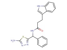 N-[(5-amino-1,3,4-thiadiazol-2-yl)(phenyl)methyl]-3-(1H-indol-3-yl)propanamide