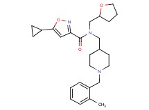 5-cyclopropyl-N-{[1-(2-methylbenzyl)-4-piperidinyl]methyl}-N-(tetrahydro-2-furanylmethyl)-3-isoxazolecarboxamide