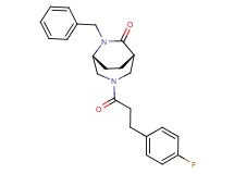 (1S*,5R*)-6-benzyl-3-[3-(4-fluorophenyl)propanoyl]-3,6-diazabicyclo[3.2.2]nonan-7-one