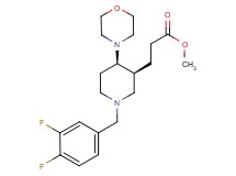 methyl 3-[(3S*,4R*)-1-(3,4-difluorobenzyl)-4-(4-morpholinyl)-3-piperidinyl]propanoate