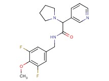 N-(3,5-difluoro-4-methoxybenzyl)-2-(3-pyridinyl)-2-(1-pyrrolidinyl)acetamide