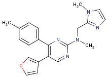 5-(3-furyl)-N-methyl-N-[(1-methyl-1H-imidazol-2-yl)methyl]-4-(4-methylphenyl)pyrimidin-2-amine
