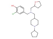 2-chloro-4-{[[(1-cyclopentyl-4-piperidinyl)methyl](tetrahydro-2-furanylmethyl)amino]methyl}phenol