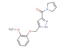 3-(2,5-dihydro-1H-pyrrol-1-ylcarbonyl)-5-[(2-methoxyphenoxy)methyl]-1H-pyrazole