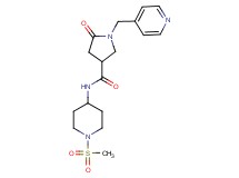 N-[1-(methylsulfonyl)-4-piperidinyl]-5-oxo-1-(4-pyridinylmethyl)-3-pyrrolidinecarboxamide
