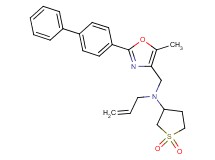 N-allyl-N-{[2-(4-biphenylyl)-5-methyl-1,3-oxazol-4-yl]methyl}tetrahydro-3-thiophenamine 1,1-dioxide