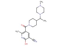 2-hydroxy-6-methyl-5-({4-[1-(4-methyl-1-piperazinyl)ethyl]-1-piperidinyl}carbonyl)nicotinonitrile