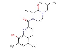 4-[(8-hydroxy-5,7-dimethyl-2-quinolinyl)carbonyl]-1-isobutyl-3-methyl-2-piperazinone