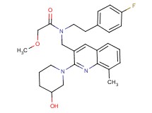 N-[2-(4-fluorophenyl)ethyl]-N-{[2-(3-hydroxy-1-piperidinyl)-8-methyl-3-quinolinyl]methyl}-2-methoxyacetamide