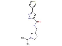 N-[(1-isopropylpyrrolidin-3-yl)methyl]-3-(3-thienyl)-1H-pyrazole-5-carboxamide