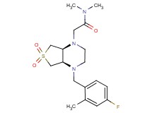2-[(4aR*,7aS*)-4-(4-fluoro-2-methylbenzyl)-6,6-dioxidohexahydrothieno[3,4-b]pyrazin-1(2H)-yl]-N,N-dimethylacetamide