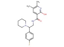 N-[2-(4-fluorophenyl)-2-(1-piperidinyl)ethyl]-2-hydroxy-5,6-dimethylnicotinamide