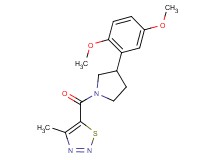 5-{[3-(2,5-dimethoxyphenyl)-1-pyrrolidinyl]carbonyl}-4-methyl-1,2,3-thiadiazole