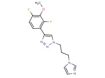 4-(2,4-difluoro-3-methoxyphenyl)-1-[3-(1H-imidazol-1-yl)propyl]-1H-1,2,3-triazole