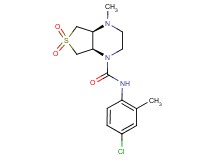 (4aS*,7aR*)-N-(4-chloro-2-methylphenyl)-4-methylhexahydrothieno[3,4-b]pyrazine-1(2H)-carboxamide 6,6-dioxide