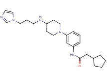 2-cyclopentyl-N-[3-(4-{[3-(1H-imidazol-1-yl)propyl]amino}-1-piperidinyl)phenyl]acetamide