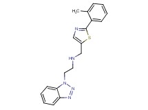 2-(1H-1,2,3-benzotriazol-1-yl)-N-{[2-(2-methylphenyl)-1,3-thiazol-5-yl]methyl}ethanamine
