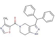 3-(diphenylmethyl)-5-[(4-methyl-1,3-oxazol-5-yl)carbonyl]-4,5,6,7-tetrahydro-1H-pyrazolo[4,3-c]pyridine