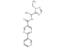N-[1-(1-ethyl-1H-1,2,4-triazol-5-yl)ethyl]-2-pyridin-3-ylpyrimidine-5-carboxamide