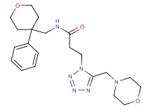 3-[5-(4-morpholinylmethyl)-1H-tetrazol-1-yl]-N-[(4-phenyltetrahydro-2H-pyran-4-yl)methyl]propanamide