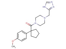 1-{[1-(4-methoxyphenyl)cyclopentyl]carbonyl}-4-(4H-1,2,4-triazol-3-ylmethyl)piperazine