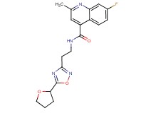 7-fluoro-2-methyl-N-{2-[5-(tetrahydro-2-furanyl)-1,2,4-oxadiazol-3-yl]ethyl}-4-quinolinecarboxamide