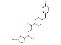 N-{3-[4-(4-fluorobenzyl)-1-piperidinyl]-3-oxopropyl}-N,1-dimethyl-3-pyrrolidinamine