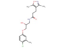 N-[3-(4-chloro-3-methylphenoxy)-2-hydroxypropyl]-3-(3,5-dimethylisoxazol-4-yl)propanamide