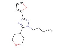 1-butyl-3-(2-furyl)-5-(tetrahydro-2H-pyran-4-yl)-1H-1,2,4-triazole