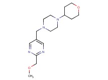 2-(methoxymethyl)-5-{[4-(tetrahydro-2H-pyran-4-yl)piperazin-1-yl]methyl}pyrimidine