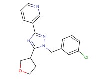 3-[1-(3-chlorobenzyl)-5-(tetrahydrofuran-3-yl)-1H-1,2,4-triazol-3-yl]pyridine